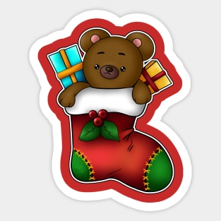 teddy Xmas Sticker